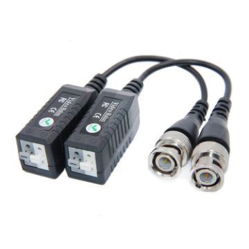 Black CCTV Twisted Pairs Passive UTP Video Transceiver - 1