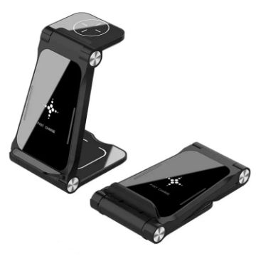 Picture of T8 QI Certified Fast Charging Station 3 in 1 Foldable Design Charging Dock