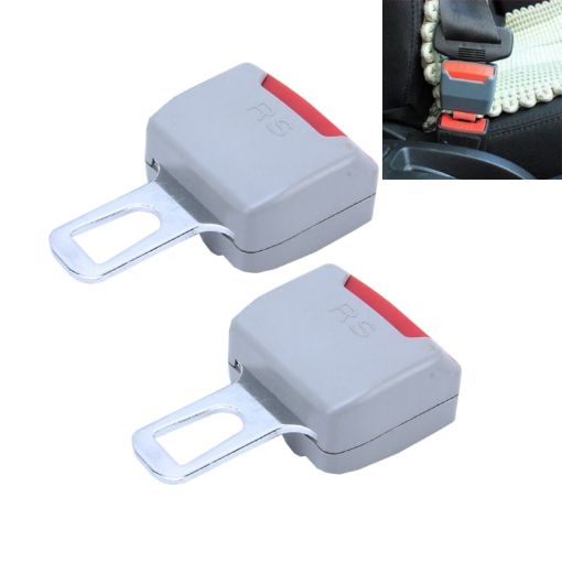 2 PCS RS-01 Universal Car Seat Belt Extension Buckle - Grey - 1