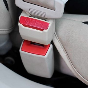 Universal Car Seat Belt Extension Buckle Grey - 2 PCS - 1