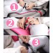 Car Safety Seat Protective Pad with Clip Back Abdominal Belt - Pink - 5