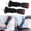 Child and Pregnant Woman Car Seat Belt Extender - 2 PCS, 23cm Length (Black) - 1