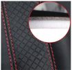 Fiber Leather Car Seat Belt Shoulder Cover Protector - Wine Red - 4