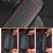 Fiber Leather Car Seat Belt Shoulder Cover Protector - Wine Red - 5