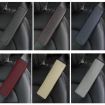 Fiber Leather Car Seat Belt Shoulder Cover Protector - Wine Red - 6