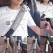 Cute Cartoon Seat Belt Cushion, Pink Cat - 30.5cm - 2