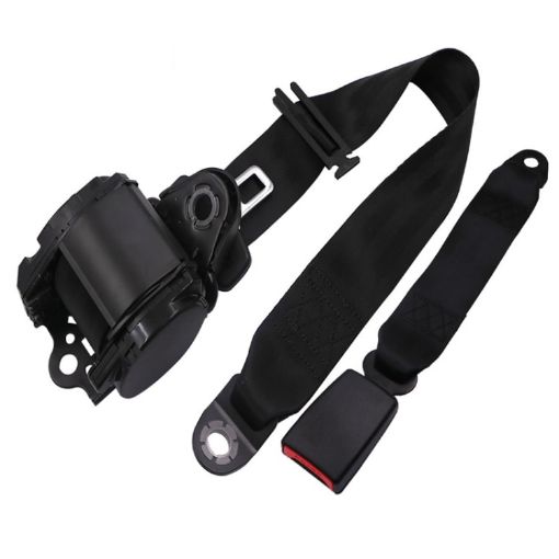 Universal 3-Point Car Seat Belt with Emergency Locking - Braided Straps - 1