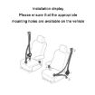 Universal 3-Point Car Seat Belt with Emergency Locking - Braided Straps - 7