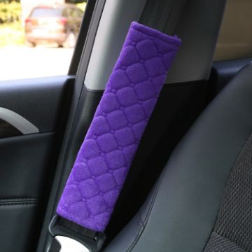 Car Seat Belt Protector Shoulder Pads - Purple Square - 1