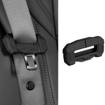Black Silicone Seatbelt Buckle Protector - Anti Scratch Cover - 1