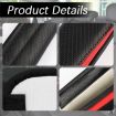Carbon Fiber Leather Car Seat Belt Cover Shoulder Protection - Crown Red - 5