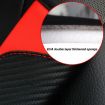Carbon Fiber Leather Car Seat Belt Cover - Red - 4