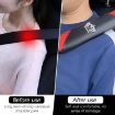 Carbon Fiber Leather Car Seat Belt Cover Shoulder Protection - Black - 6