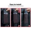 Red Car Leather Seat Belt Cover Shoulder Pads with Bling Diamonds - 6