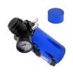Picture of Car Universal Round Oil Breathable Catch Can with Vacuum Pressure Gauge (Blue)