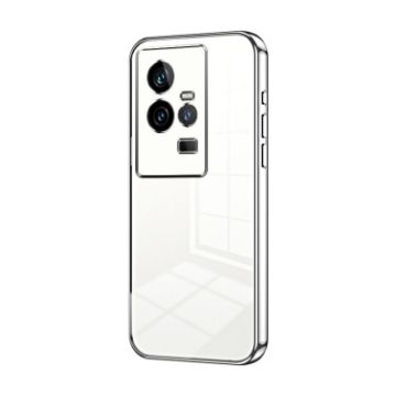 Vivo iQOO 11 Transparent Plating Phone Case - Silver - 1