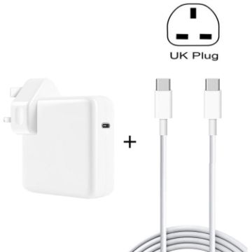 96W PD USB-C Laptop Adapter + 2m Fast Charging Cable - UK Plug - 1
