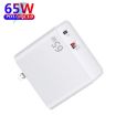 65W USB-C/Type-C + QC3.0 Laptop Charging Adapter - UK/US Plug - 2