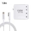 GaN 130W 4-Port USB-C PD65W/PD30W Charger with 1.8m Type-C to MagSafe Cable - 1