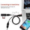 USB 2.0 Male to Dual USB Female Adapter Cable - 30cm (Black) - 6