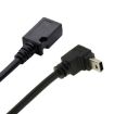 90 Degree Mini USB Male to Mini USB Female Adapter Cable, 28cm Length - 2