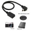 90 Degree Mini USB Male to Mini USB Female Adapter Cable, 28cm Length - 4