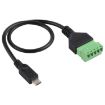 Micro USB Male to 5 Pin Pluggable Terminals Solder-free USB Connector Adapter Cable - 2