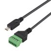 Micro USB Male to 5 Pin Pluggable Terminals Solder-free USB Connector Adapter Cable - 4