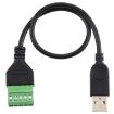 USB Male to 5 Pin Pluggable Terminals Solder-free Connector Adapter Cable - 3
