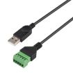 USB Male to 5 Pin Pluggable Terminals Solder-free Connector Adapter Cable - 4
