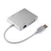 4 in 1 USB 3.0 to VGA HDMI DVI RJ45 Network Card Ethernet Converter - 2