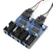 9 Pin USB Header Male to 4 Female Extension Cable Card - 1