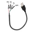 USB Male to Female Dupont Motherboard Header Adapter Cable - 0.3m - 3