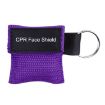 CPR Emergency Face Shield Mask Key Ring - Purple - 1