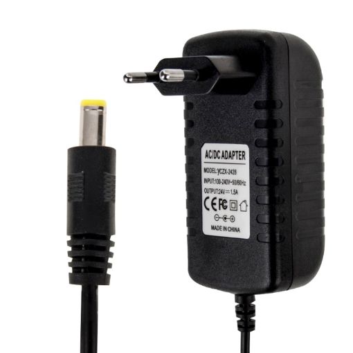 EU Plug AC 100-240V to DC 24V 1.5A Power Adapter - 1