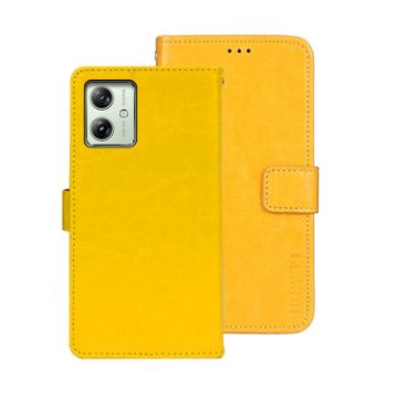 Motorola Moto G54 5G EU Crazy Horse Texture Leather Phone Case Yellow - 1
