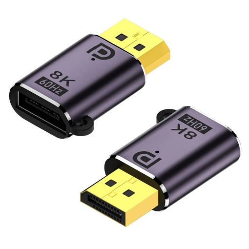 DP1.4 Male to DP 1.4 Female Adapter - 8K 60Hz HD Video Transmission - 1