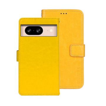 Yellow Crazy Horse Leather Case for Google Pixel 8 - Idewei - 1