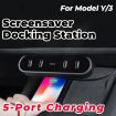 Picture of For Tesla Model Y/3 2021-2023 Foldable Hidden Smart Docking Station Behind The Car Screen