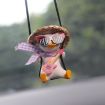 Car Cartoon Duck Rear View Mirror Interior Pendant - Pink Guitar Duck - 1