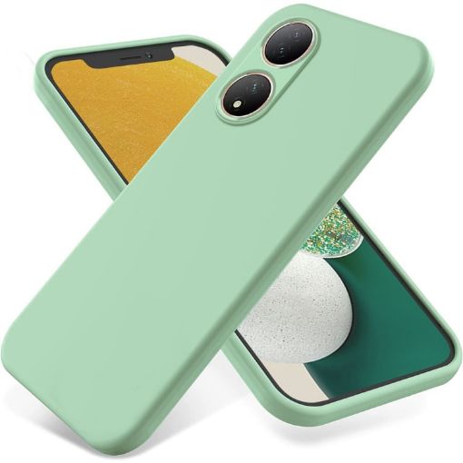 Green Silicone Dropproof Case for vivo Y100A 5G - Full Coverage - 1