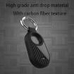 Samsung Galaxy SmartTag 2 TPU Carbon Fiber Half Wrap Keychain Case - Deep Blue - 4
