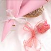 Champagne Pink Fishtail Yarn Flower Cake Baking Ribbon Lace - 4