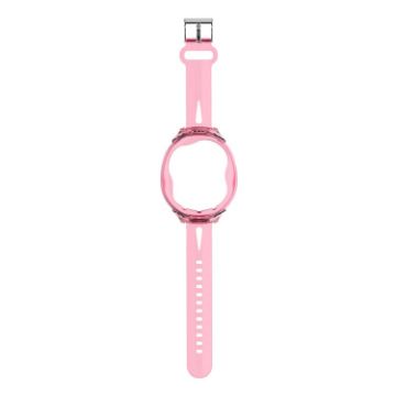 Picture of For Tamagotchi UNI (2023) Pet Game Machine Silicone Integrated Watch Strap Protective Case (Transparent Pink)