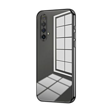Realme X50/X50m 5G Transparent Plating Phone Case - Black - 1