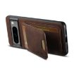 Google Pixel 6a Suteni H02 Litchi Leather Card Wallet Stand Back Phone Case Brown - 4