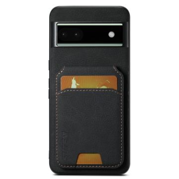 Google Pixel 6a Suteni H02 Litchi Leather Card Wallet Stand Back Phone Case - 1