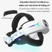 Picture of For Meta Quest 3 USB Rechargeable RGB Lighting Effect Adjustable Foldable Headset (Black)