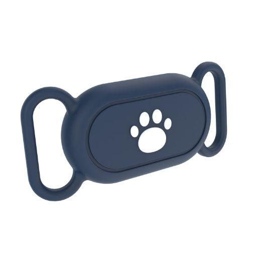 Samsung Galaxy SmartTag 2 Pet Life Waterproof Silicone Protective Case - Deep Blue Cat Claw - 1