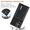 Samsung Galaxy S24 Ultra 5G DG.MING M2 Series 3-Fold Multi Card Bag + Magnetic Phone Case - 6